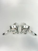Third Gen F-Body Billet Spindles with steering arms. (Accepts 2019 ZL1 sealed bearing hubs and ZL1-1LE Brakes) PRE-ORDER ONLY!